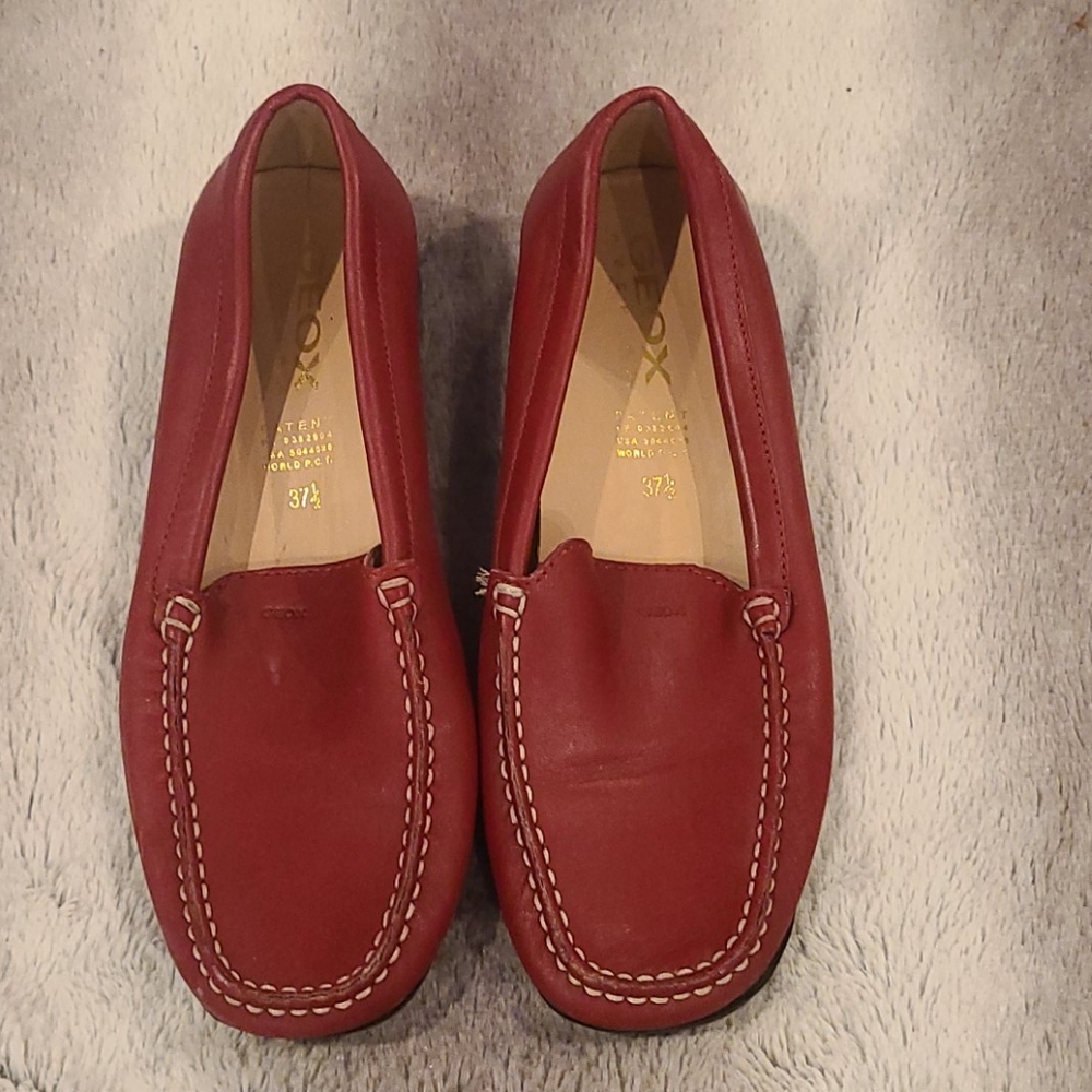 Geox Respira Red Loafers